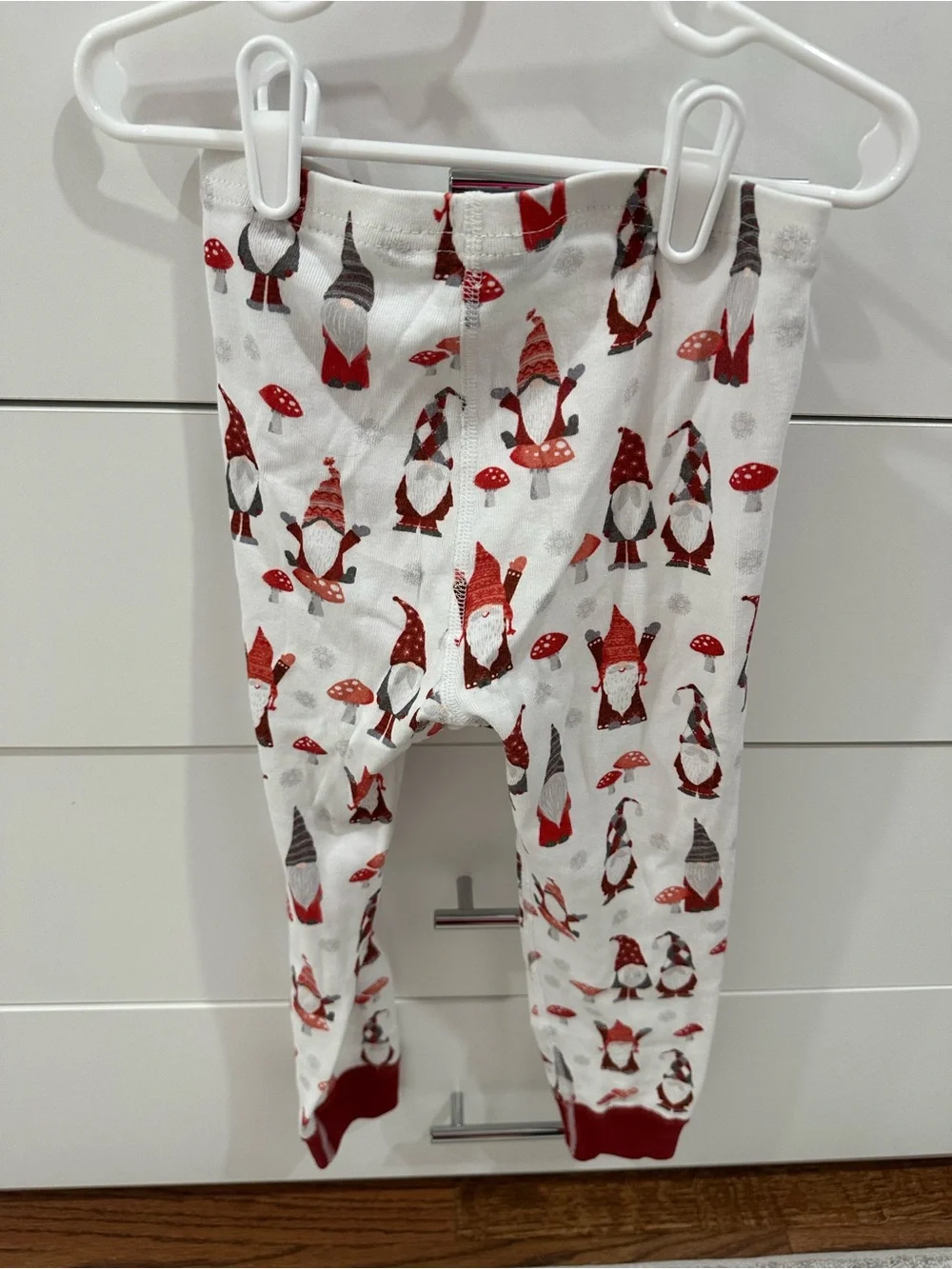 Children's Red Gnome Print Pajama Set - Size 5